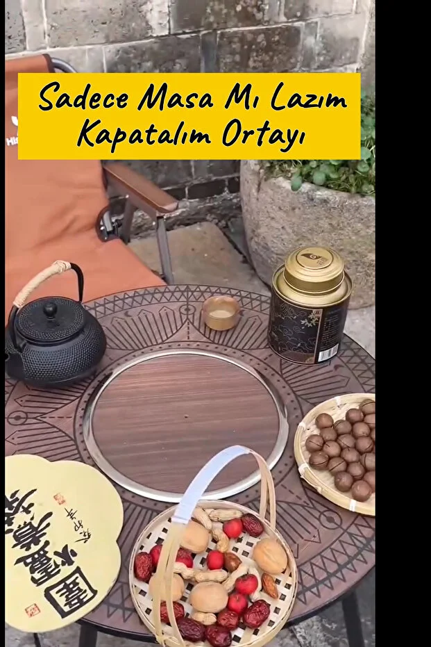 Portatif Taşınabilir Keyf-i Ala Kamp Mangal Masası 80cm x 50 cm